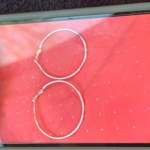 Silver fashion hoops